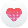 Plug logo – a pink heart filled with a music equalizer